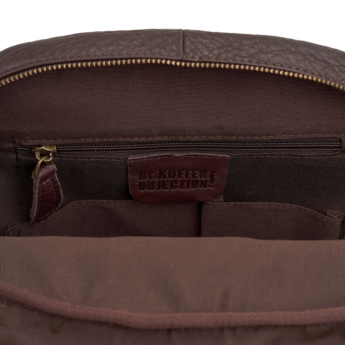 Рюкзак Dr.Koffer из натуральной кожи темно-коричневый