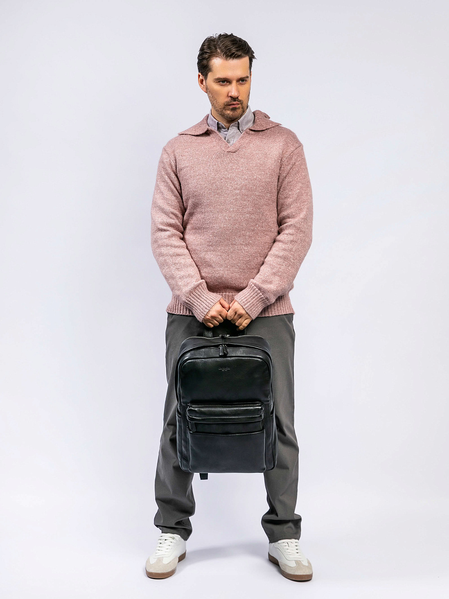 Рюкзак Dr. Koffer из натуральной кожи черный