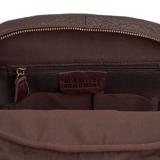 Рюкзак Dr.Koffer из натуральной кожи темно-коричневый