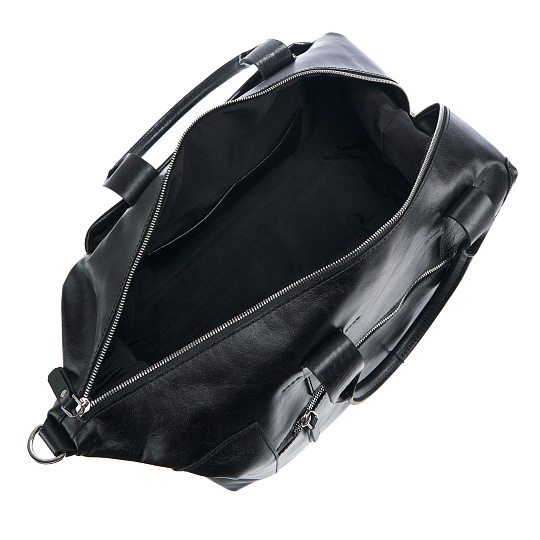 Сумка дорожная Dr. Koffer из натуральной кожи черная