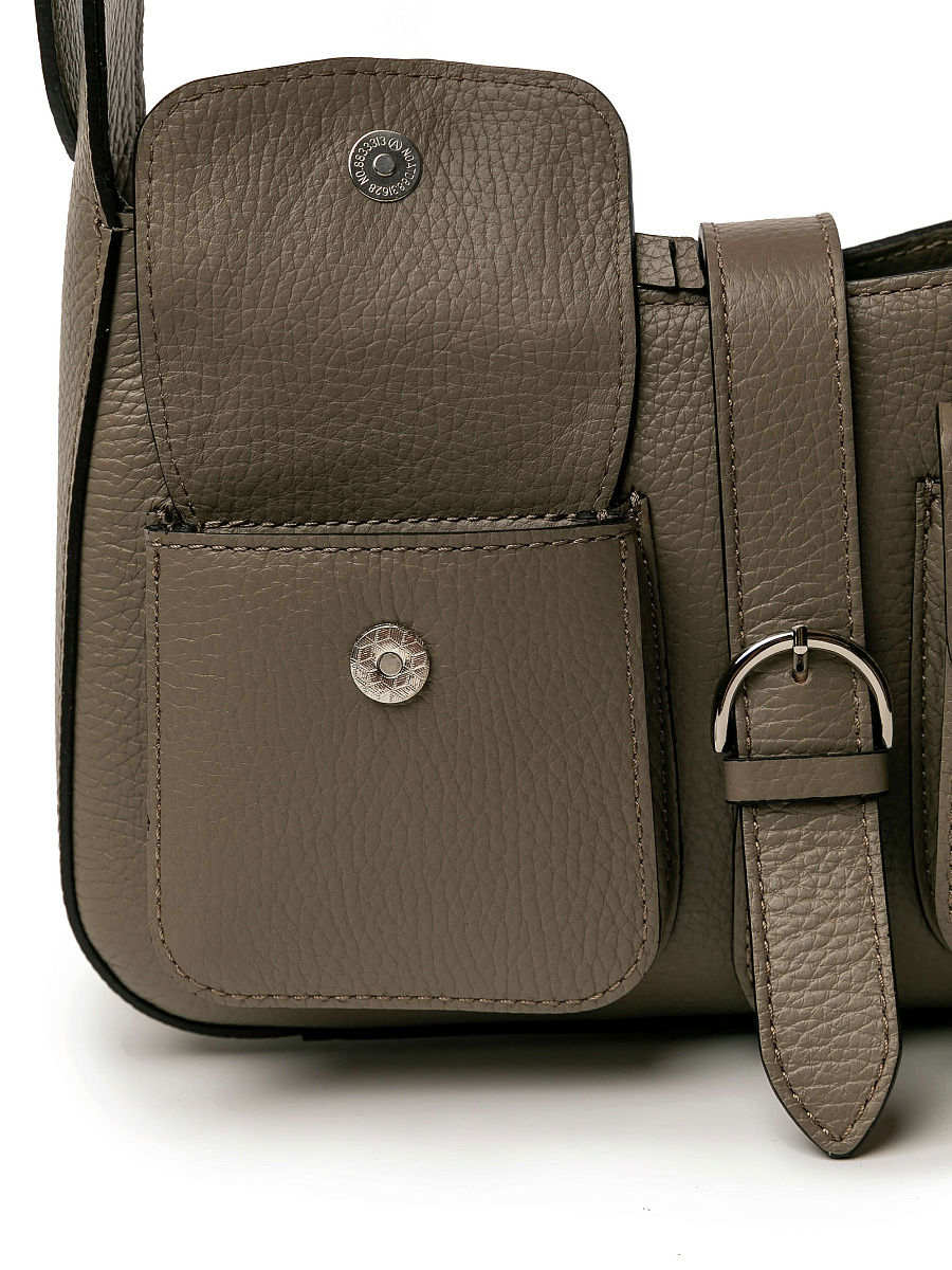 Женская сумка Dr.Koffer из натуральной кожи бежевая