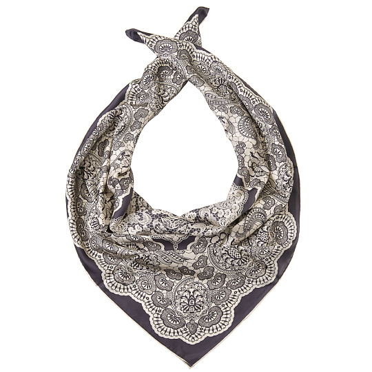 Женский шарф из натурального шелка с цветочным принтом Dr.Koffer S810445-180-04