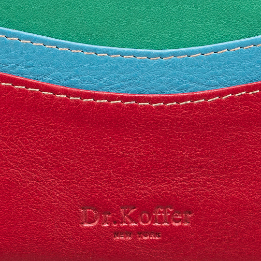 Кредитница Dr.Koffer из натуральной кожи оранжевая