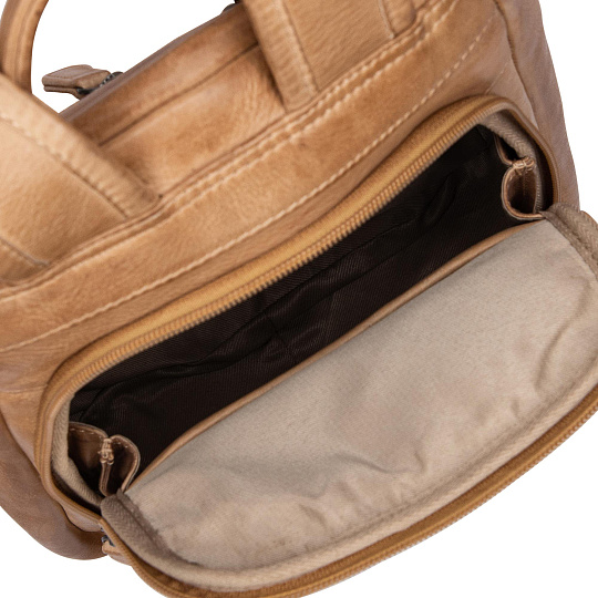 Рюкзак Dr.Koffer из натуральной кожи бежевый