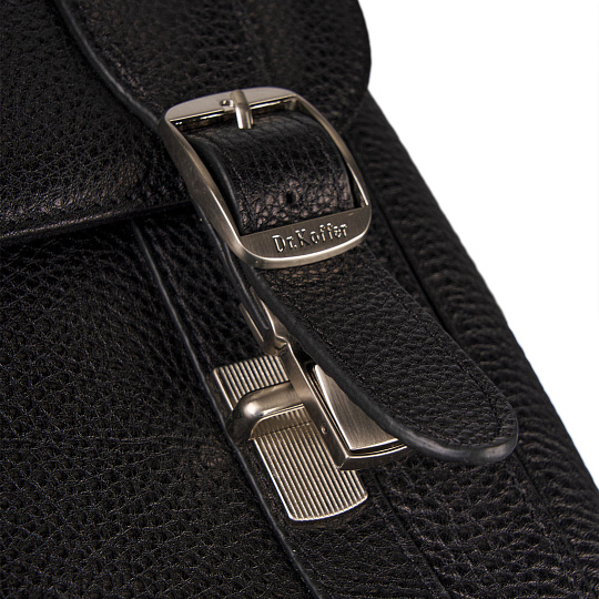 Сумка планшет Dr.Koffer из натуральной кожи черный