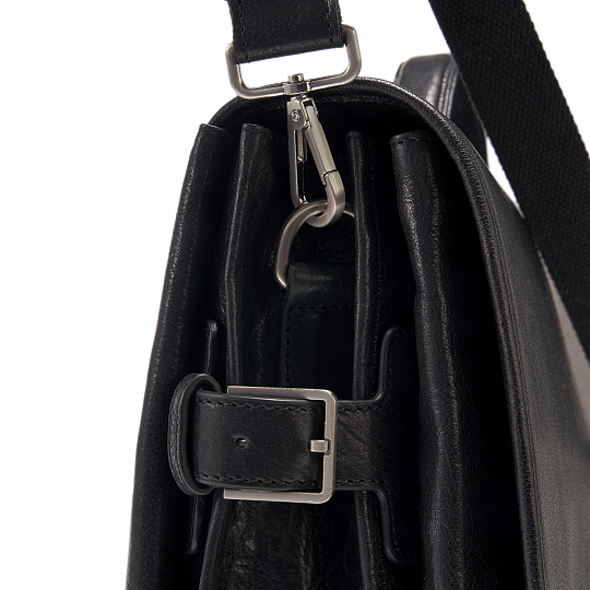 Портфель Dr.Koffer из натуральной кожи черный