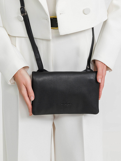 Сумка через плечо Dr.Koffer из натуральной кожи черная