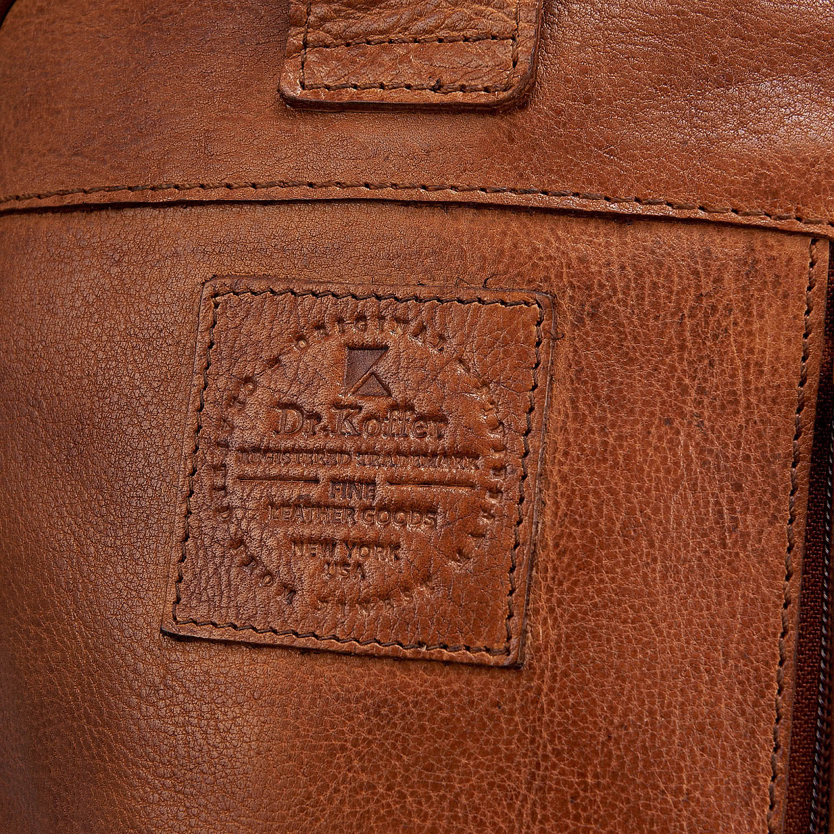 Рюкзак Dr.Koffer из натуральной кожи светло-коричневый