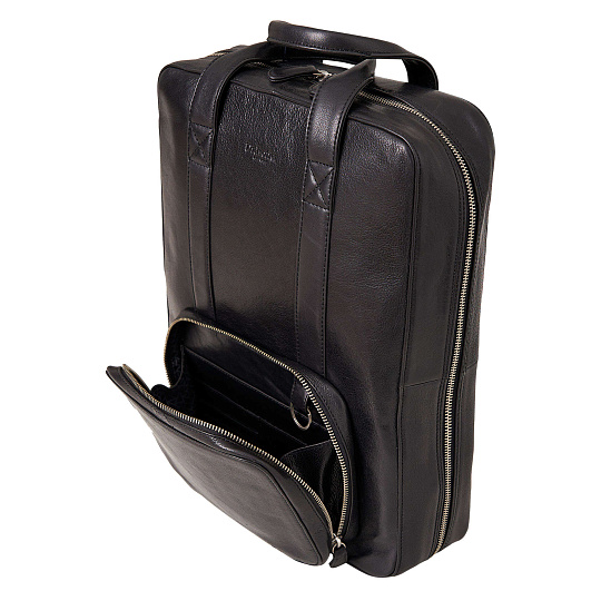 Рюкзак Dr.Koffer из натуральной кожи черный