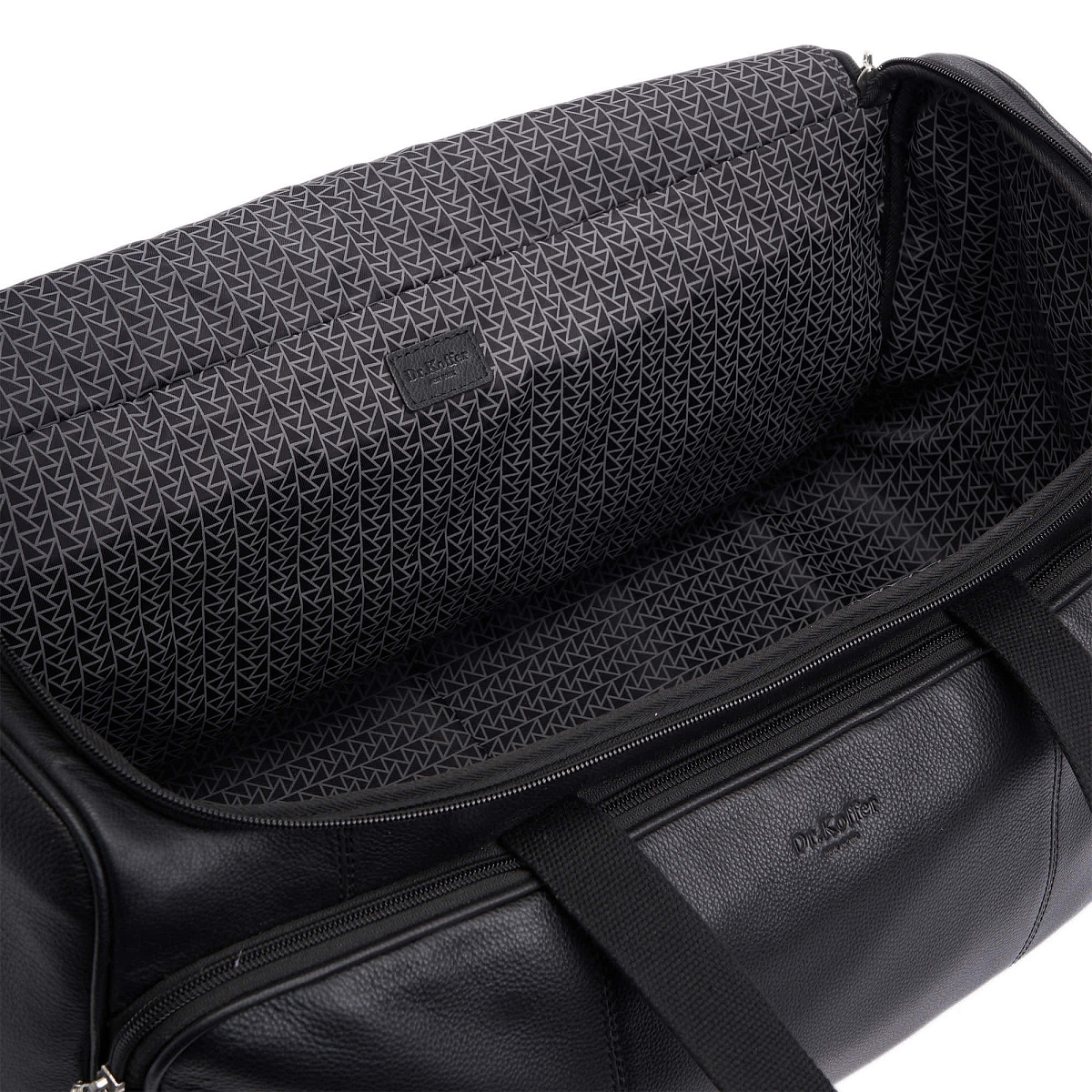Сумка дорожная Dr.Koffer из натуральной кожи черная