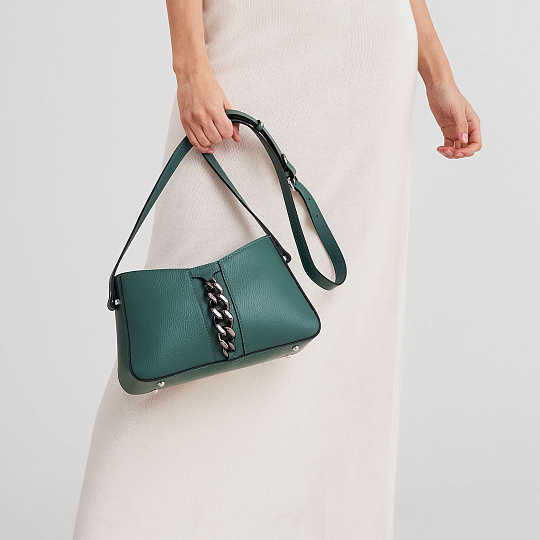 Женская сумка Dr. Koffer из натуральной кожи зеленая