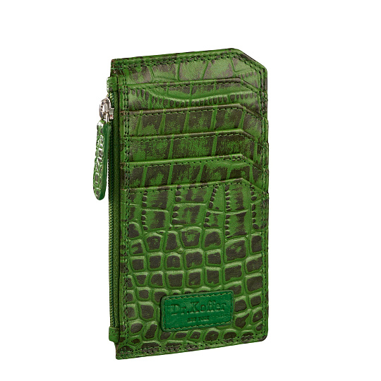 Кредитница Dr.Koffer из натуральной кожи зеленая