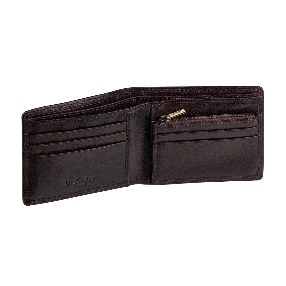 Портмоне Dr.Koffer из натуральной кожи коричневое