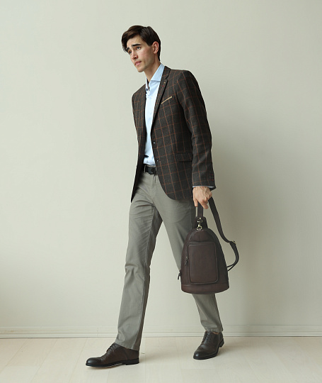 Рюкзак Dr.Koffer из натуральной кожи темно-коричневый