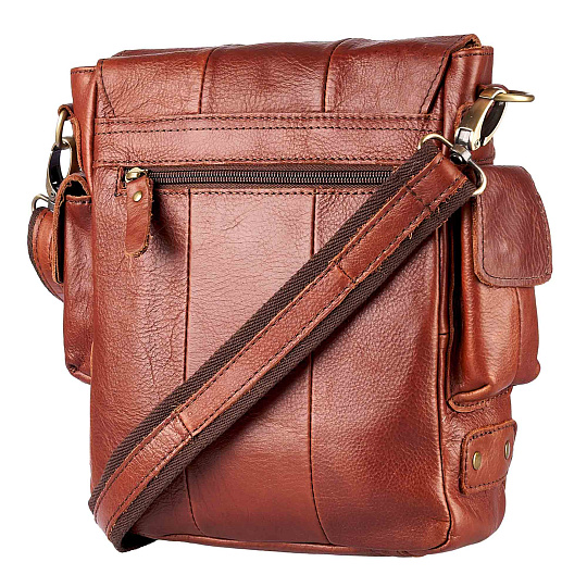 Сумка через плечо Dr.Koffer из натуральной кожи коричневая