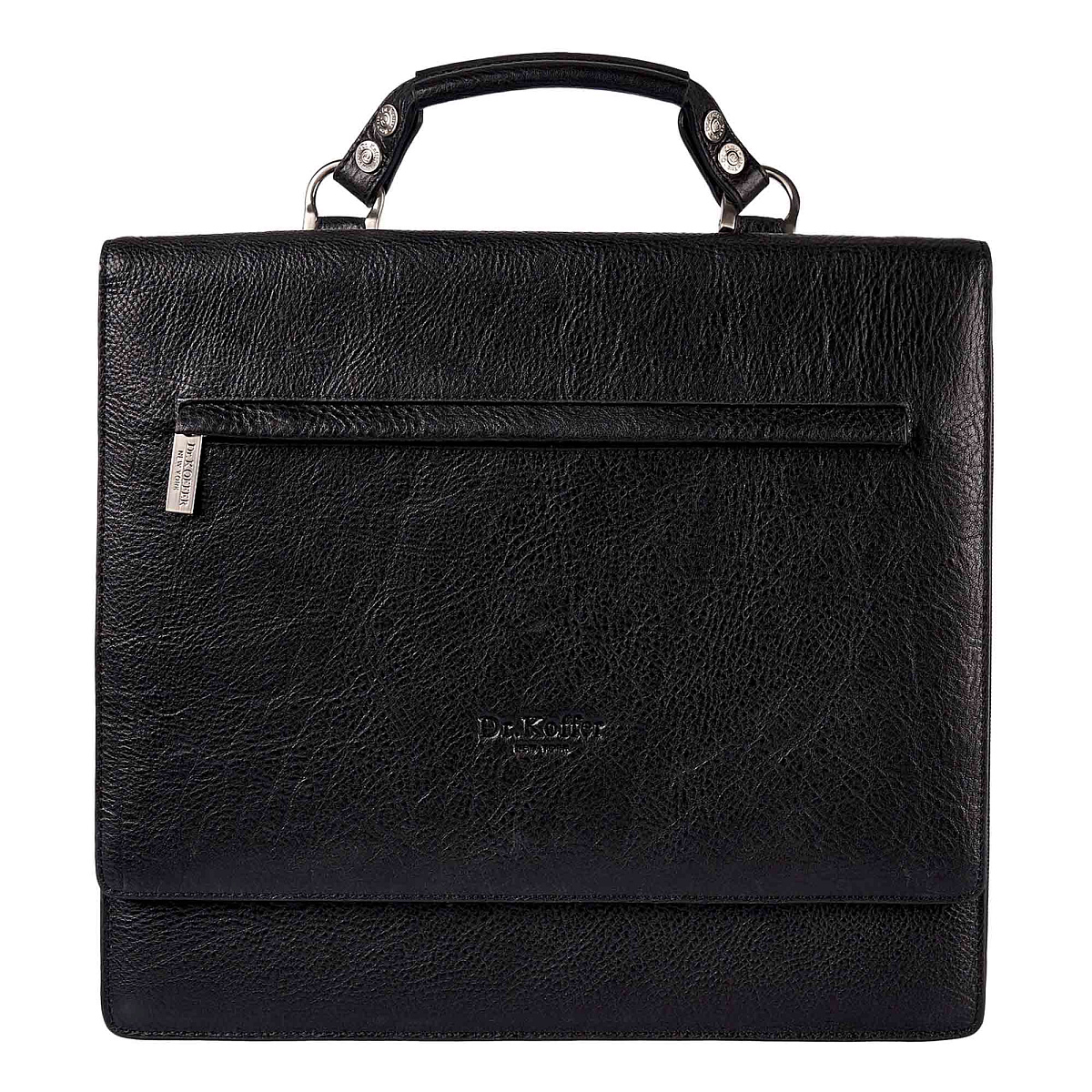 Деловая сумка Dr.Koffer из натуральной кожи черная
