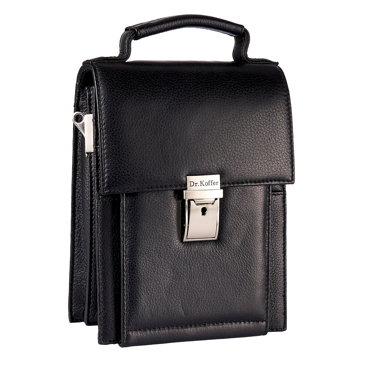 Сумка через плечо Dr.Koffer из натуральной кожи черная