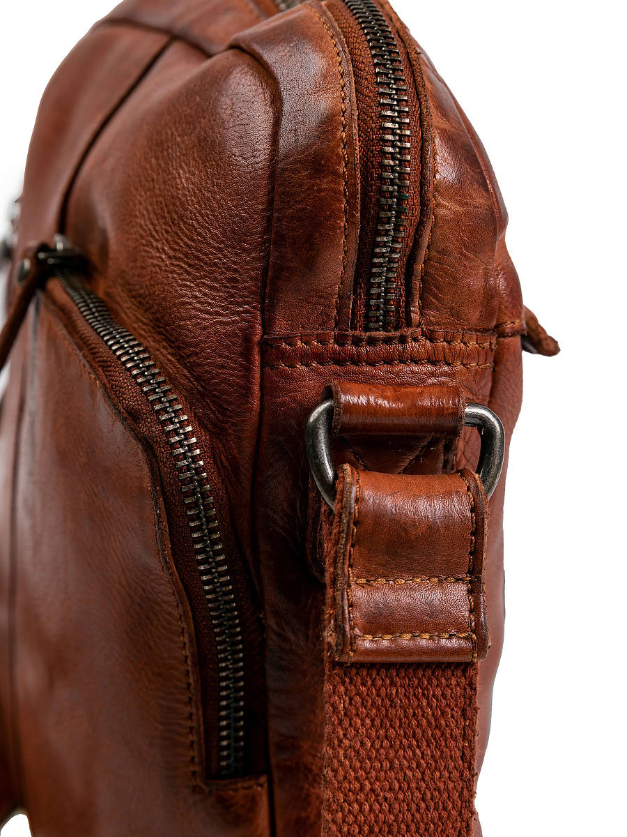 Сумка через плечо Dr.Koffer из натуральной кожи коричневая