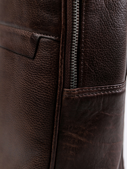 Рюкзак Dr.Koffer из натуральной кожи темно-коричневый