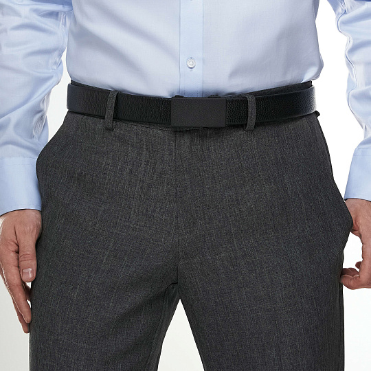 Ремень Dr. Koffer из натуральной кожи черный