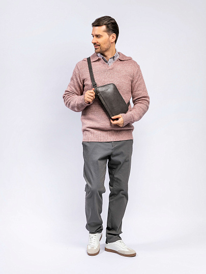 Рюкзак Dr. Koffer из натуральной кожи серый