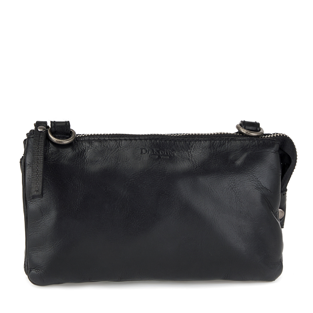 Сумка через плечо Dr.Koffer из натуральной кожи черная