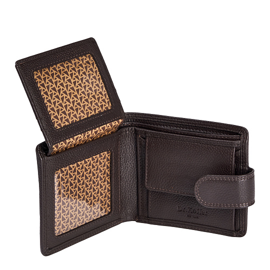 Портмоне Dr.Koffer из натуральной кожи коричневое