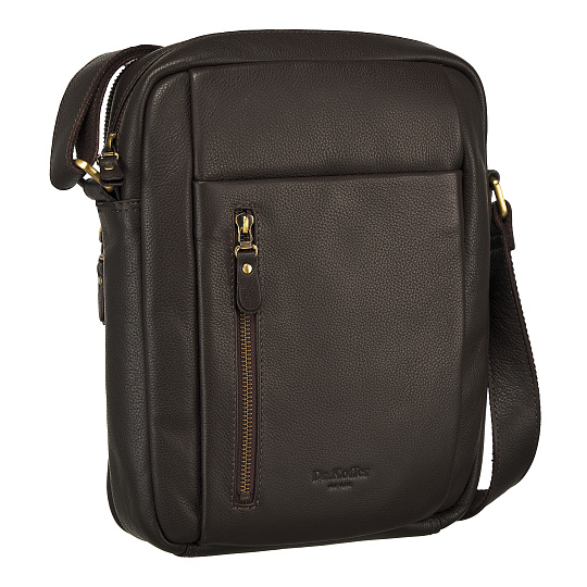 Сумка через плечо Dr.Koffer из натуральной кожи коричневая