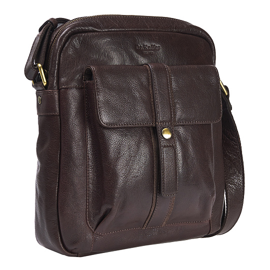 Сумка через плечо Dr.Koffer из натуральной кожи коричневая