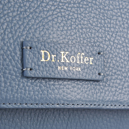 Женская сумка  Dr. Koffer из натуральной кожи голубая