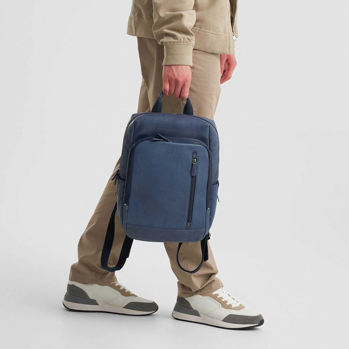 Рюкзак Dr.Koffer из натуральной кожи синий