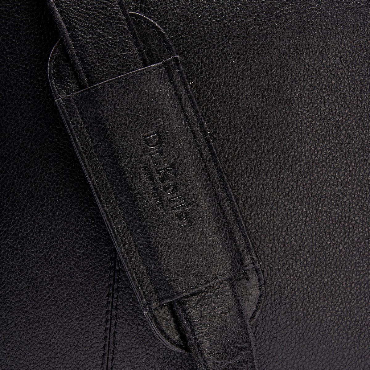 Деловая сумка Dr.Koffer из натуральной кожи черная