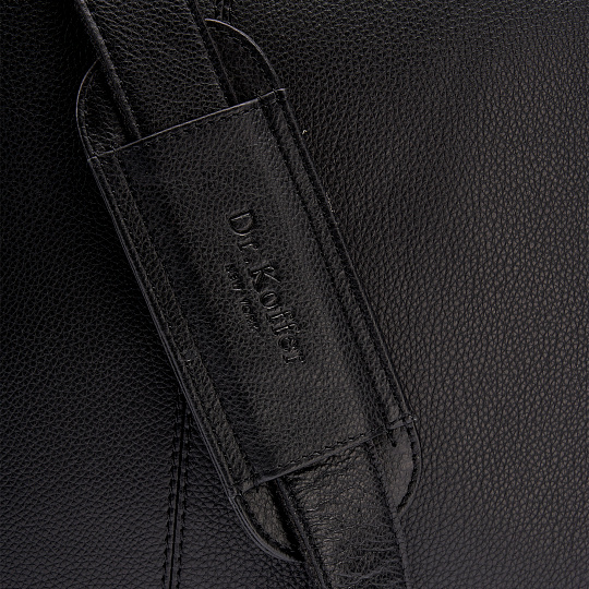 Деловая сумка Dr.Koffer из натуральной кожи черная