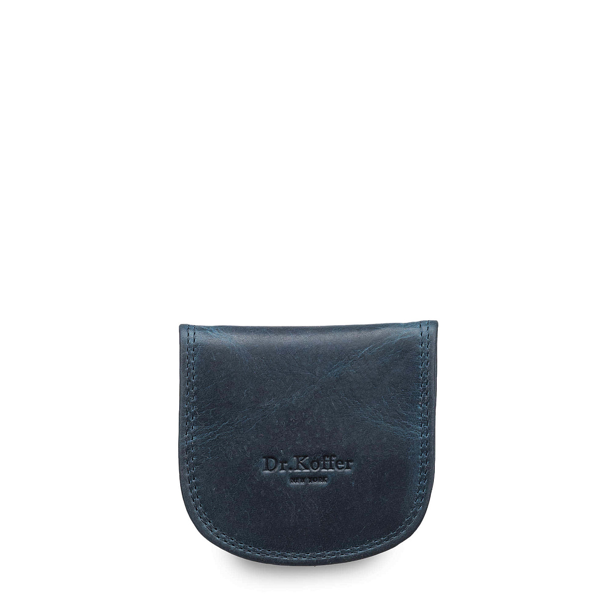 Монетница Dr.Koffer из натуральной кожи синяя