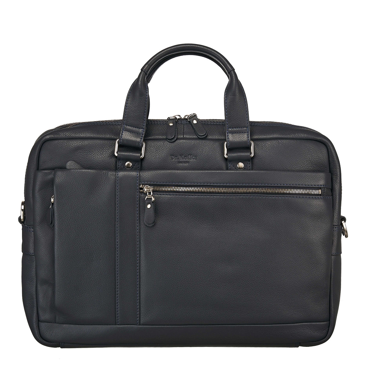 Деловая сумка Dr.Koffer из натуральной кожи черная