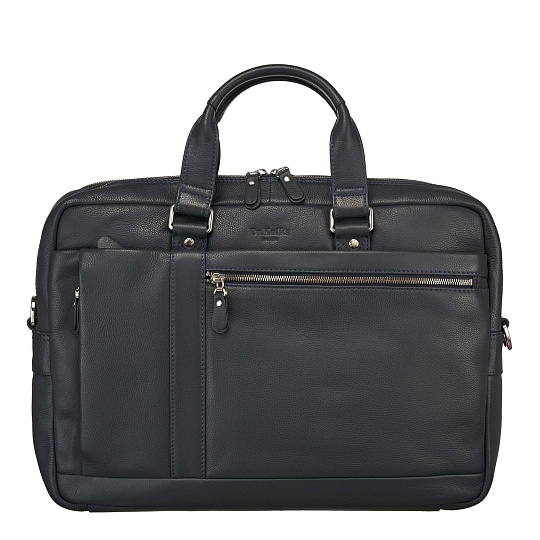 Деловая сумка Dr.Koffer из натуральной кожи черная