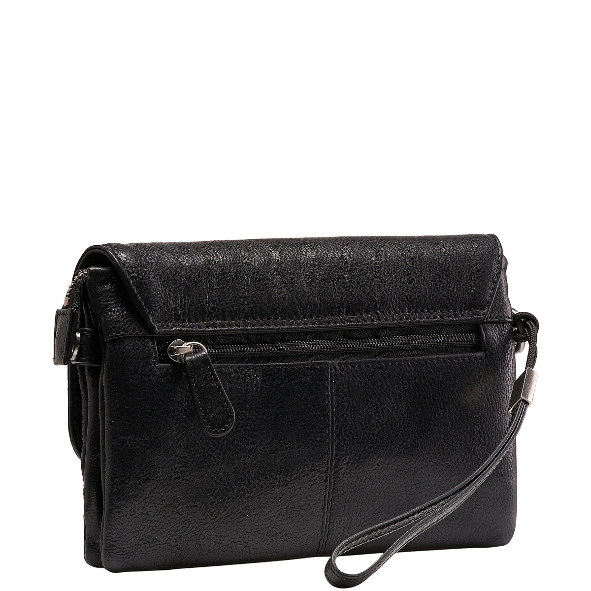 Сумка барсетка из натуральной кожи Dr. Koffer черная