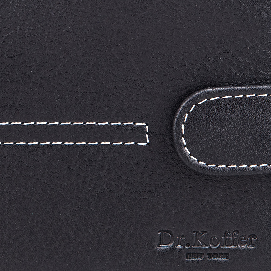 Портмоне Dr.Koffer из натуральной кожи черное