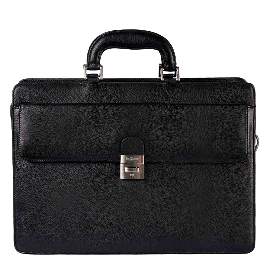 Портфель Dr.Koffer из натуральной кожи черный