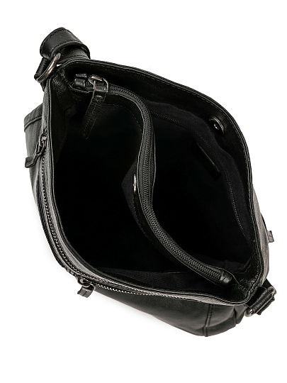 Сумка через плечо Dr.Koffer из натуральной кожи черная