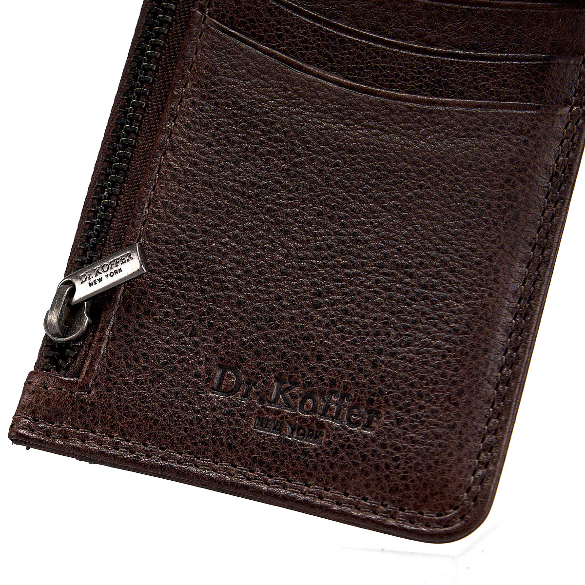 Кредитница Dr.Koffer из натуральной кожи коричневая