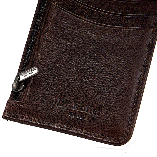 Кредитница Dr.Koffer из натуральной кожи коричневая