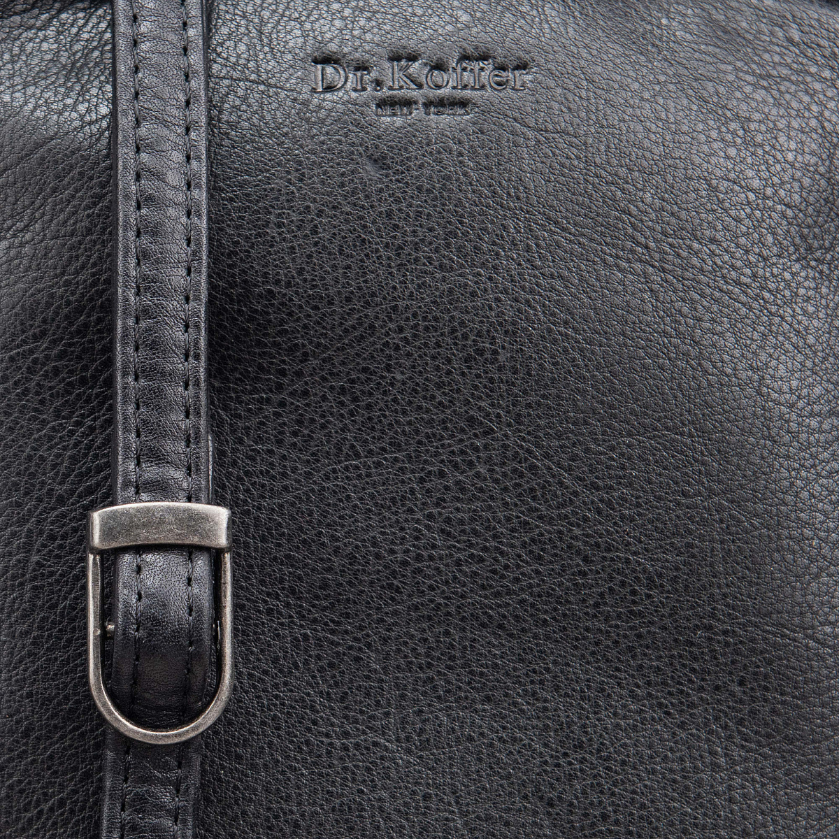 Сумка через плечо Dr.Koffer из натуральной кожи черная