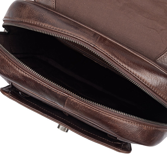 Рюкзак Dr.Koffer из натуральной кожи темно-коричневый