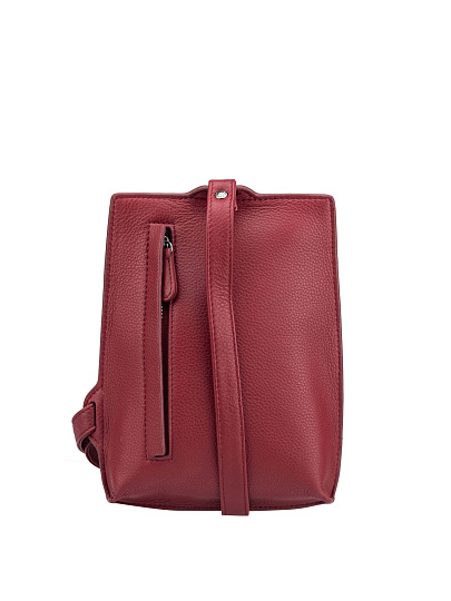 Сумка через плечо Dr.Koffer из натуральной кожи бордовая