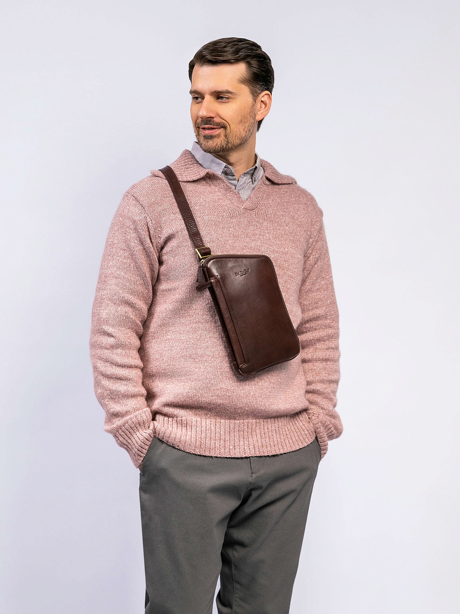 Рюкзак Dr. Koffer из натуральной кожи коричневый