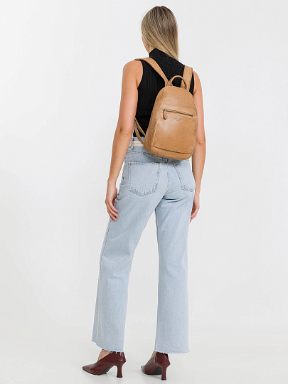 Рюкзак Dr.Koffer из натуральной кожи бежевый