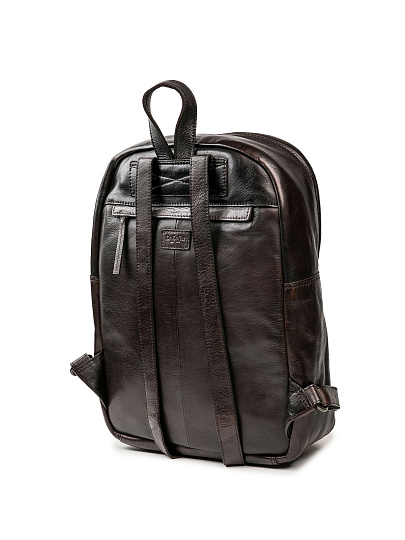 Рюкзак Dr.Koffer из натуральной кожи темно-коричневый