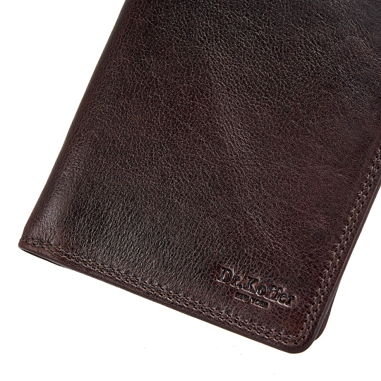 Портмоне Dr.Koffer из натуральной кожи коричневое