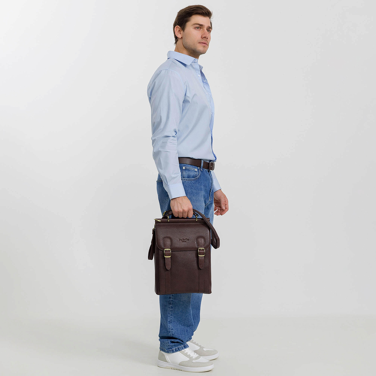 Сумка планшет Dr.Koffer из натуральной кожи коричневый